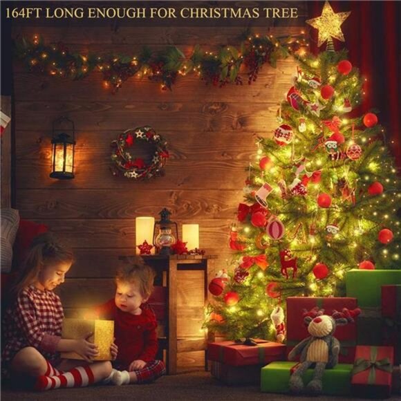 500LED 164FT Christmas Tree String Lights Green Wire Dimmable w/ Remote Control - Picture 6 of 8